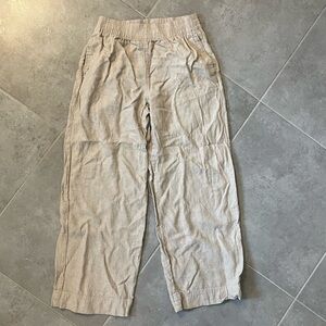 Women’s Beige Old Navy Linen Blend Wide Leg Pants. Size Small.